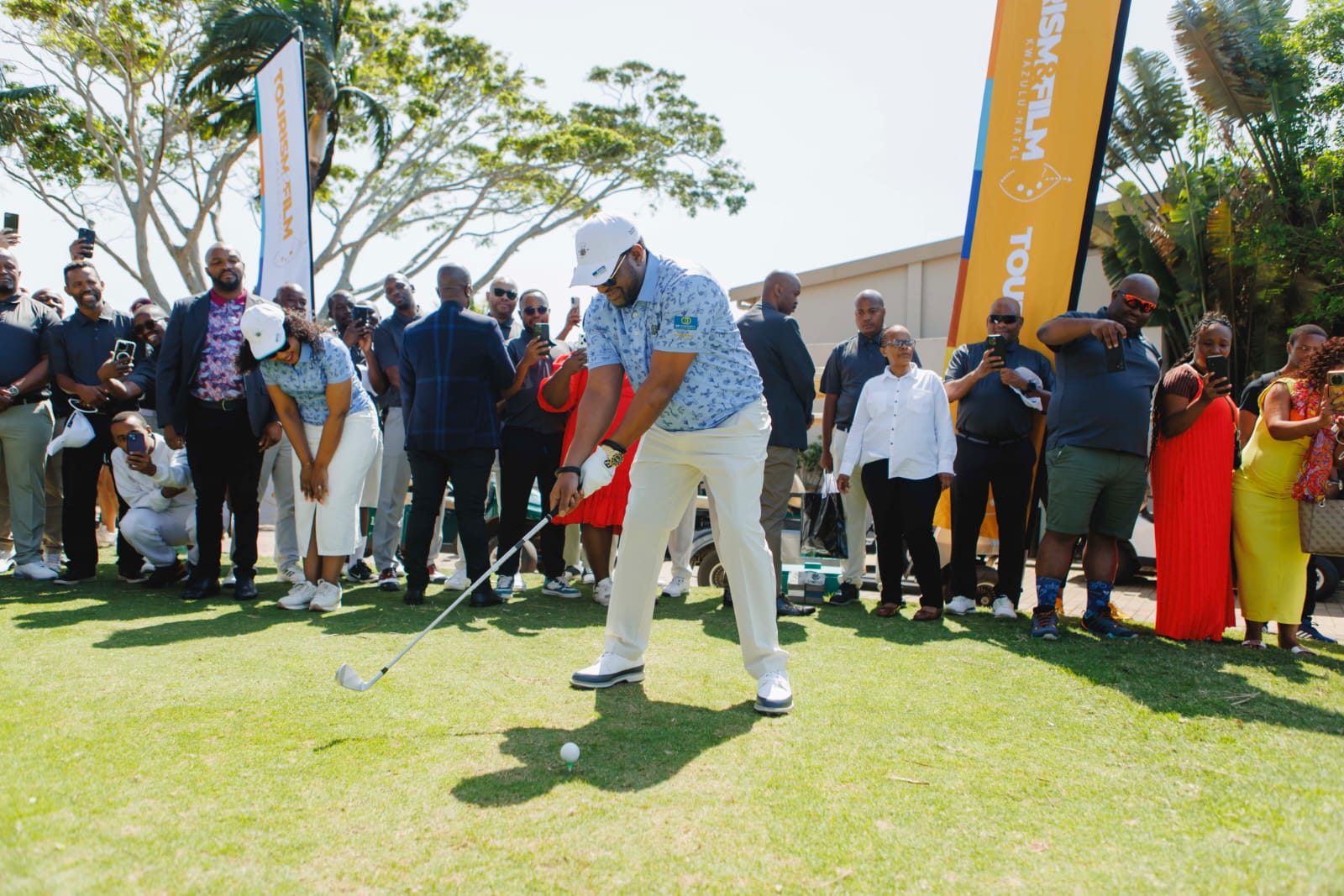 His Majesty King Misuzulu kaZwelithini at a golf event